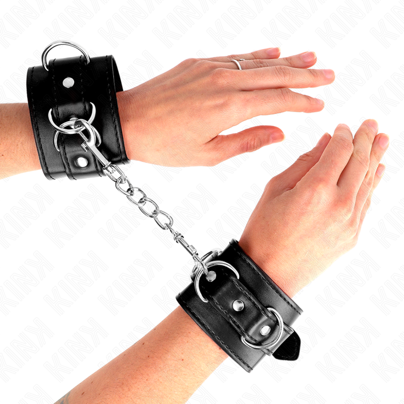 KINK - WRIST SUPPORT WITH 3 ADJUSTABLE D-RINGS BLACK 17.5-25 CM X 6 CM