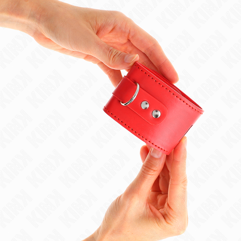 KINK - WRISTBANDS WITH ADJUSTABLE RED PADLOCK CLOSURE 16-23 CM X 5.5 CM