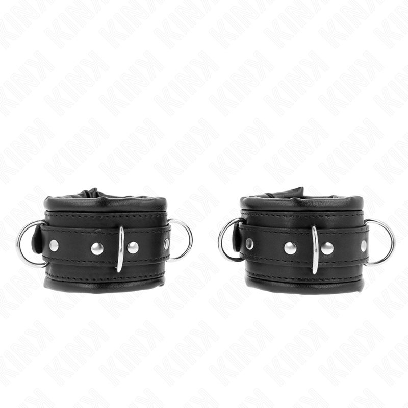 KINK - HEAVY WRISTBANDS BLACK LINING ADJUSTABLE 20-30 CM X 6 CM