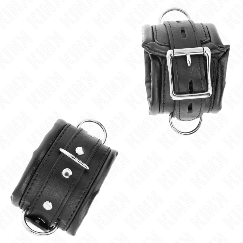 KINK - HEAVY WRISTBANDS BLACK LINING ADJUSTABLE 20-30 CM X 6 CM