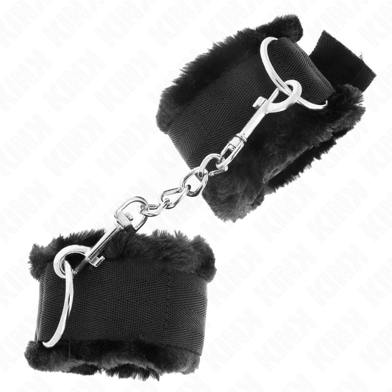 KINK - ADJUSTABLE BLACK LINED WRISTBANDS 17-31 CM X 7 CM
