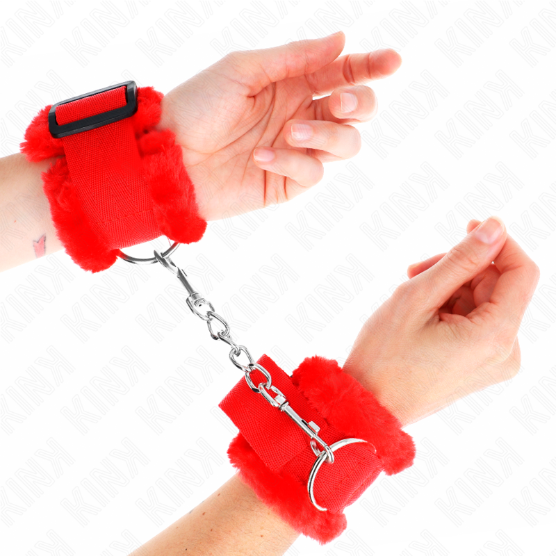 KINK - ADJUSTABLE RED LINED WRISTBANDS 17-31 CM X 7 CM