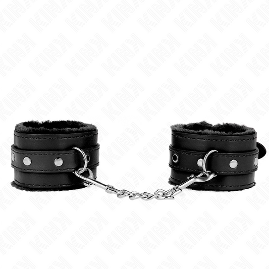 KINK - PREMIUM BLACK LINED WRISTBANDS WITH ADJUSTABLE BLACK STRAP 17-29 CM X 6 CM