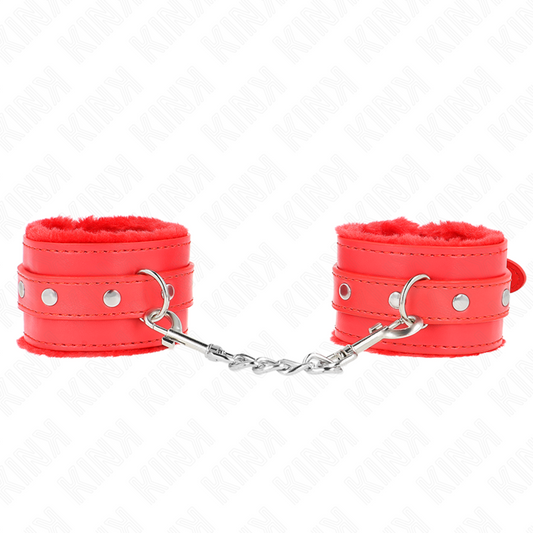 KINK - PREMIUM RED LINED WRISTBANDS WITH ADJUSTABLE RED STRAP 17-29 CM X 6 CM