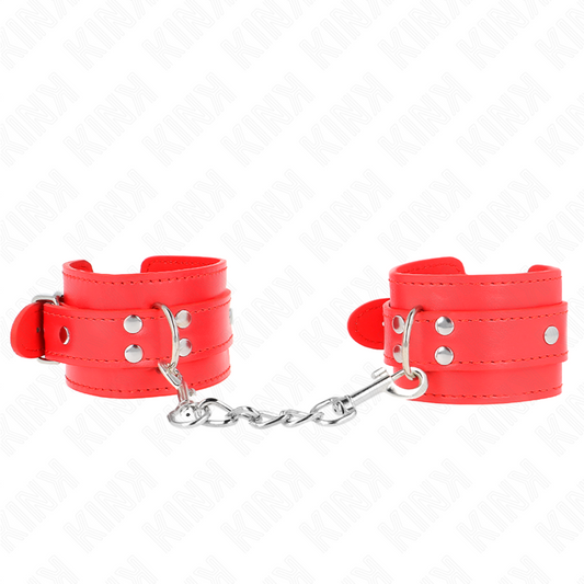 KINK - SIMPLE RED ADJUSTABLE WRISTBANDS 20-23 CM X 5.5 CM
