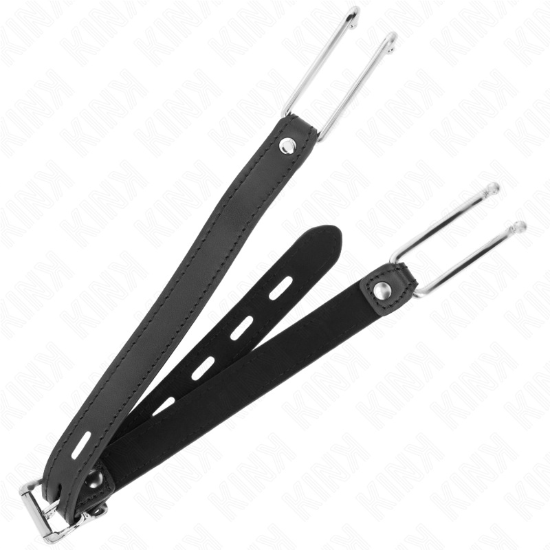 KINK - METAL HOOK GAG 11.5 CM WITH ADJUSTABLE LEATHERETTE STRAP 39-58 CM X 2 CM