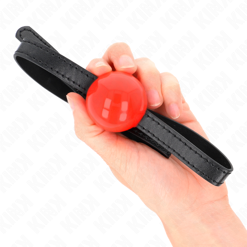KINK - 4 CM SOLID SINGLE BALL GAG RED 65 x 1.5 CM