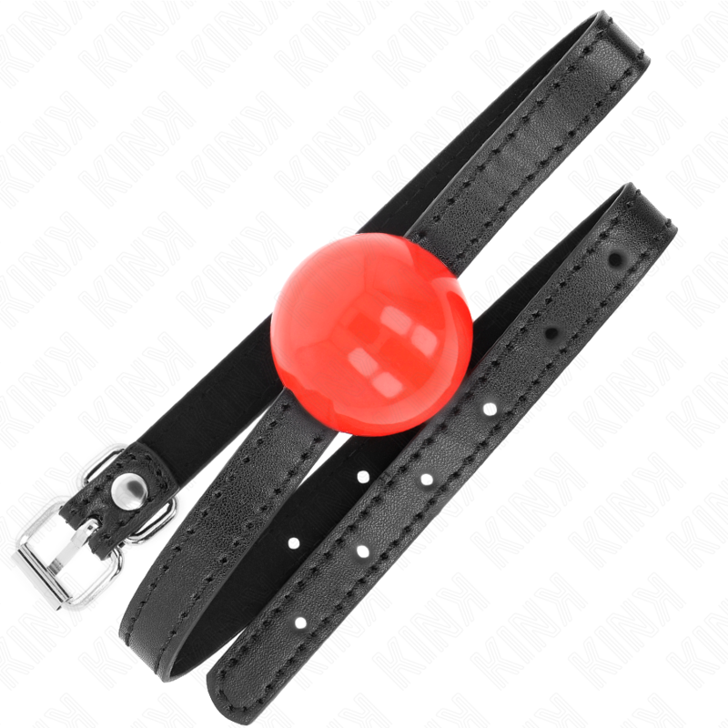 KINK - 4 CM SOLID SINGLE BALL GAG RED 65 x 1.5 CM