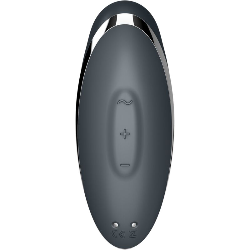 SATISFYER - TAP &amp; CLIMAX 2 VIBRATOR &amp; STIMULATOR GREY