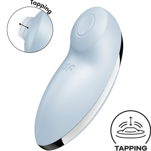 SATISFYER - TAP &amp; CLIMAX 2 VIBRATOR &amp; STIMULATOR BLUE