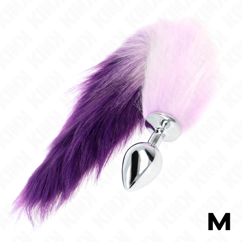 KINK - ANAL PLUG SIZE M 8 X 3.5 CM WITH SYNTHETIC TAIL 40 CM VIOLET