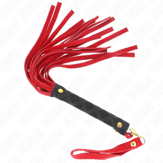 KINK - 30 CM RED SUEDE LEATHER MINI WHIP