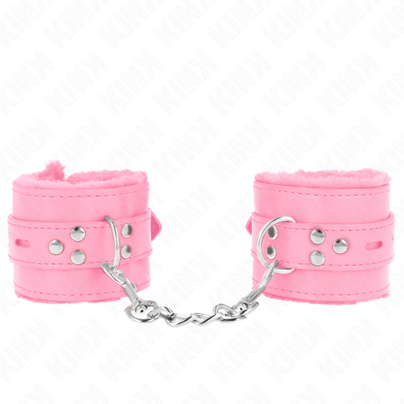 KINK - PINK SQUARE HOLE LINED WRISTBANDS WITH ADJUSTABLE PINK STRAP 17-29 CM X 6 CM
