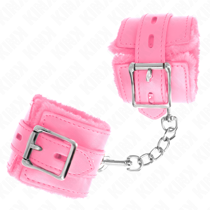 KINK - PINK SQUARE HOLE LINED WRISTBANDS WITH ADJUSTABLE PINK STRAP 17-29 CM X 6 CM