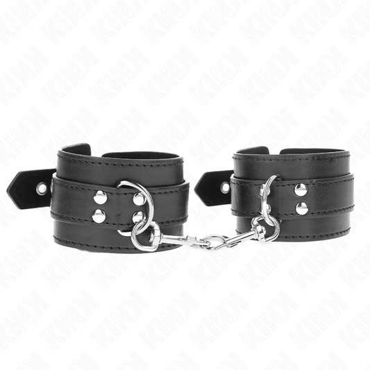 KINK - BLACK STUDDED WRISTBANDS 35 X 6 CM