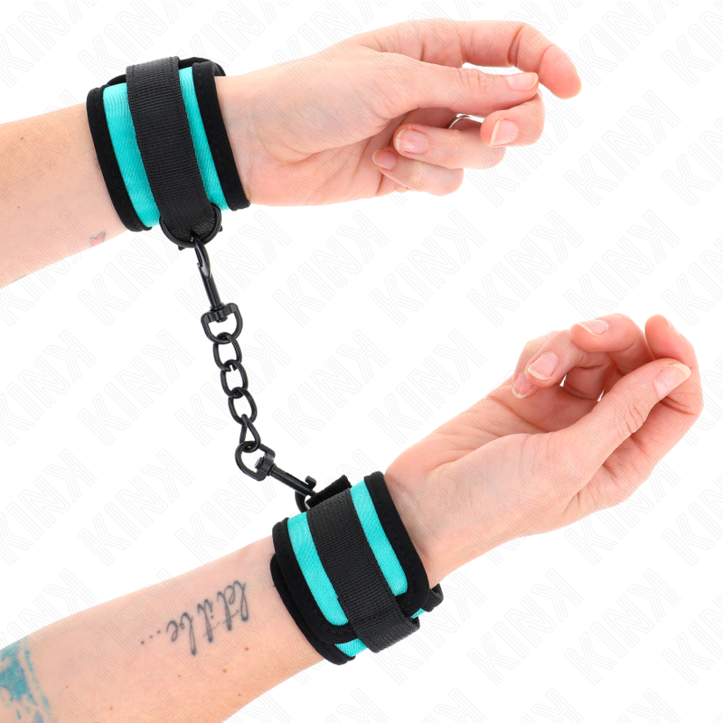 KINK - BLACK-BLUE ADJUSTABLE WRISTBANDS 18-32 CM X 5 CM