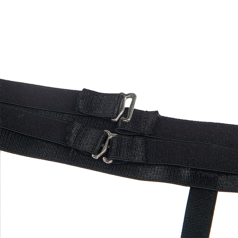 SUBBLIME - 954147 BLACK GARTER BODYSUIT S/M