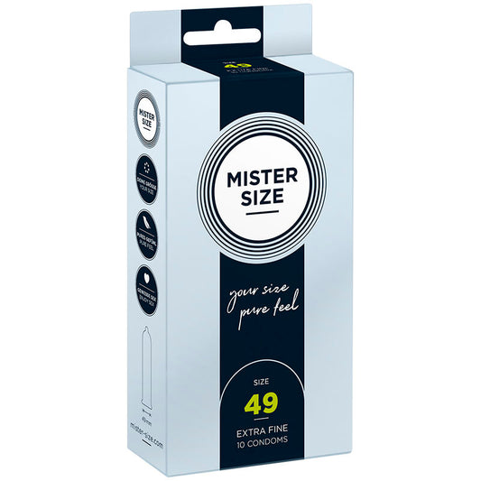 MISTER SIZE - CONDOMS SIZE S 49 MM (10 UNITS)