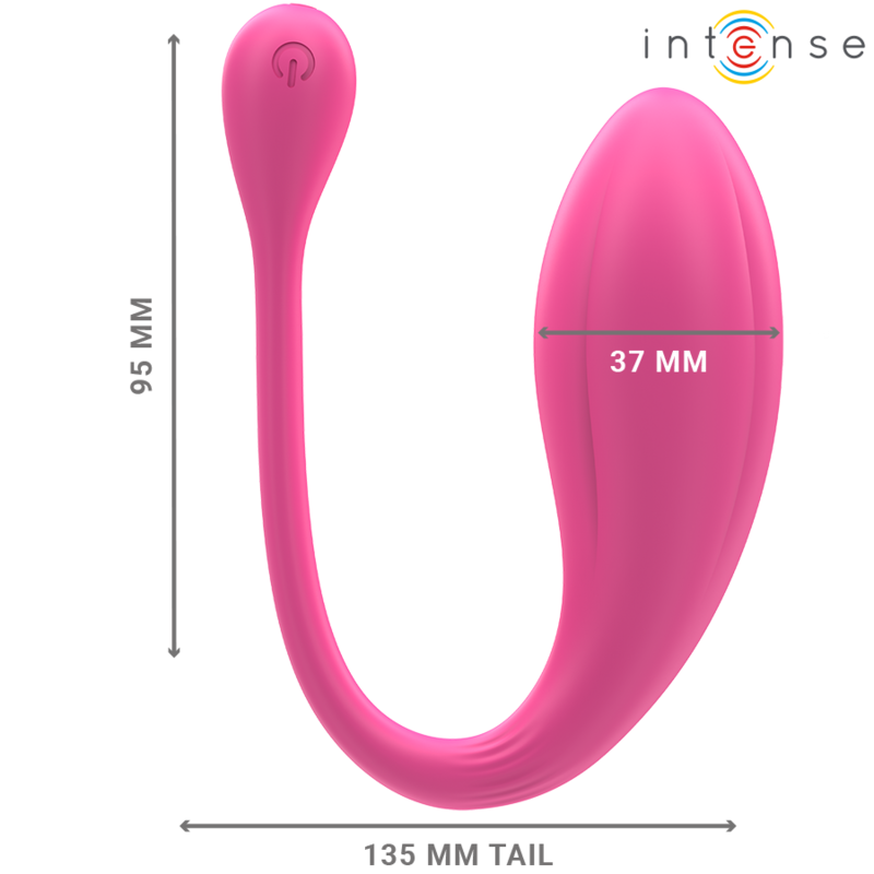 INTENSE - JANICE VIBRATOR U DOUBLE STIMULATION 10 VIBRATIONS PINK REMOTE CONTROL