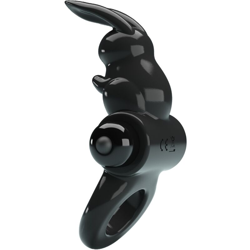 PRETTY LOVE - EXCITING RING RABBIT VIBRATING RING 10 VIBRATIONS BLACK