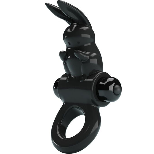 PRETTY LOVE - EXCITING RING RABBIT VIBRATING RING 10 VIBRATIONS BLACK