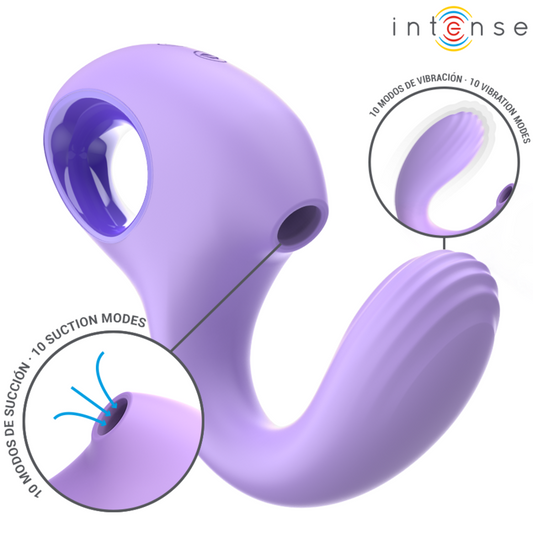 INTENSE - BAXTER VIBRADOR & ESTIMULADOR VIOLETA CONTROL REMOTO
