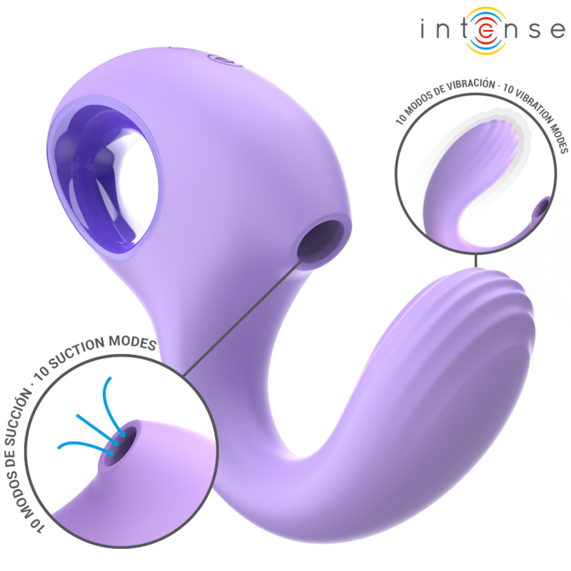 INTENSE - BAXTER VIBRADOR & ESTIMULADOR VIOLETA CONTROL REMOTO