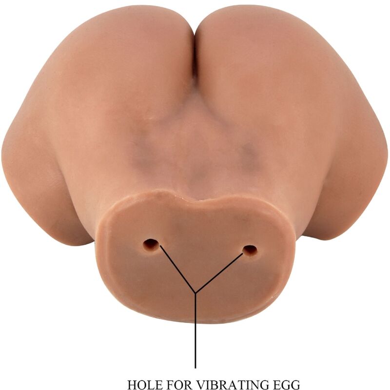 CRAZY BULL - HAILEY BACK VIBRATOR WITH REALISTIC VAGINA AND ANUS MULATTO REMOTE CONTROL