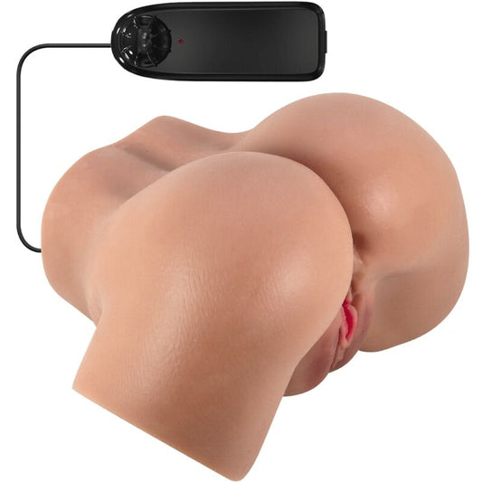 CRAZY BULL - HAILEY BACK VIBRATOR WITH REALISTIC VAGINA AND ANUS MULATTO REMOTE CONTROL