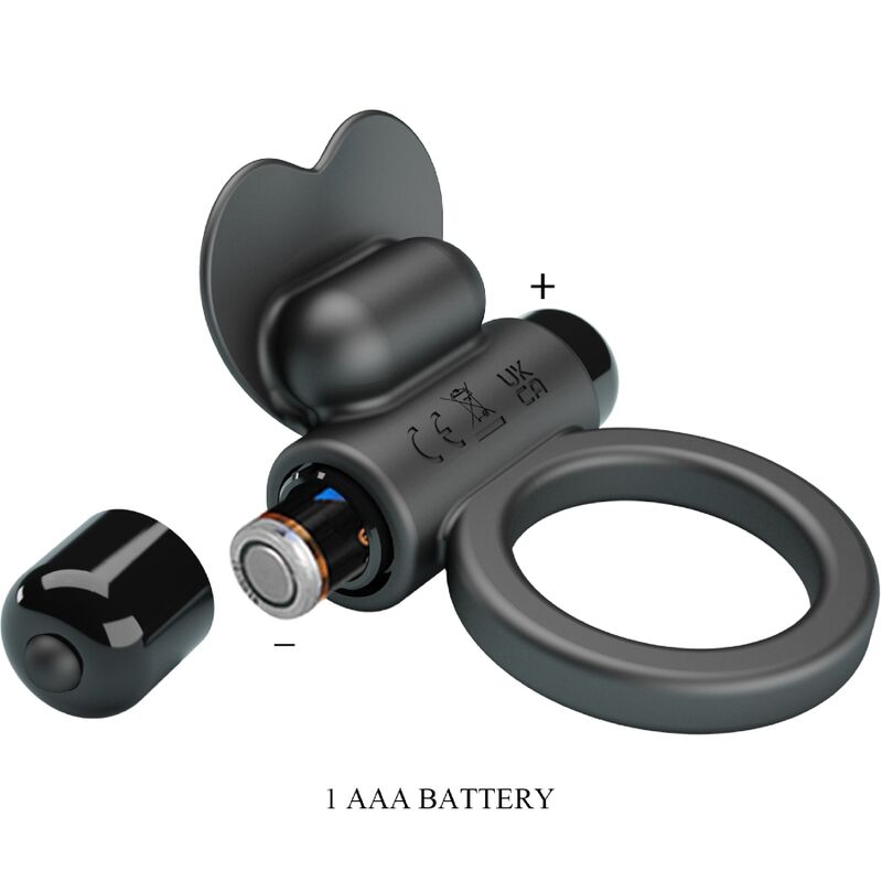 PRETTY LOVE - DEBONAIRE VIBRATING RABBIT RING 10 VIBRATIONS BLACK