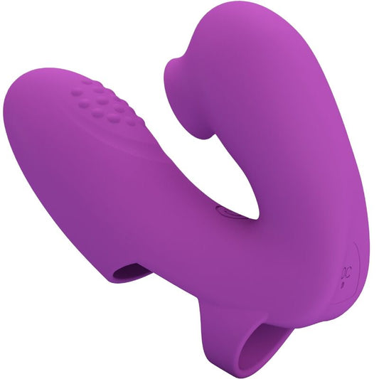 PRETTY LOVE - ATHENA FINGER VIBRATOR WITH PURPLE CLITORIS STIMULATOR