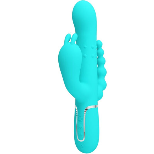 PRETTY LOVE - CAMMY TRIPLE RABBIT VIBRATOR MULTIFUNCTION 4 IN 1 BLUE
