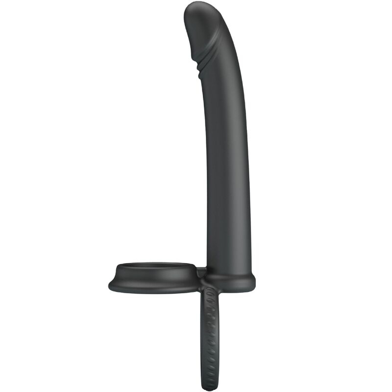 PRETTY LOVE - MOSES DOUBLE COCK RING FOR DONLE PENETRATION BLACK