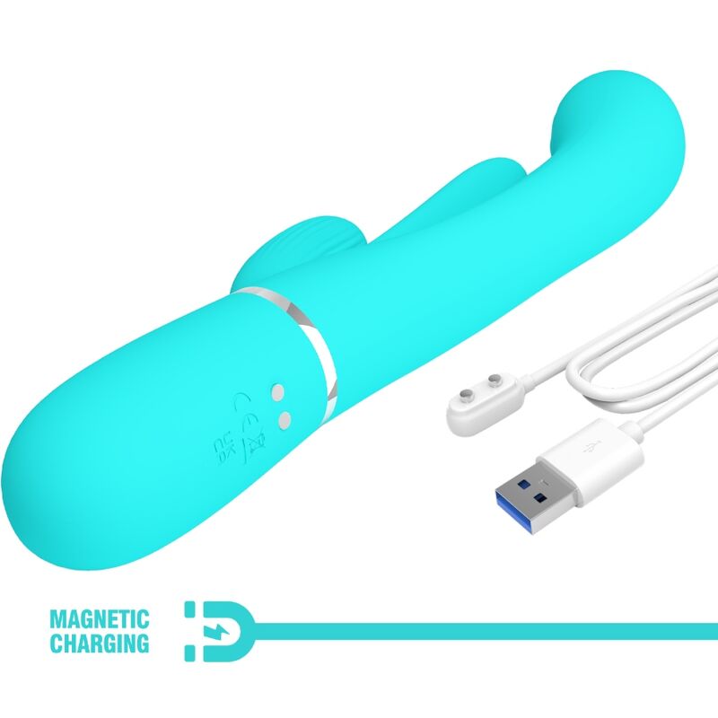 PRETTY LOVE - SHANIA TRIPLE RABBIT VIBRATOR MULTIFUNCTION 3 IN 1