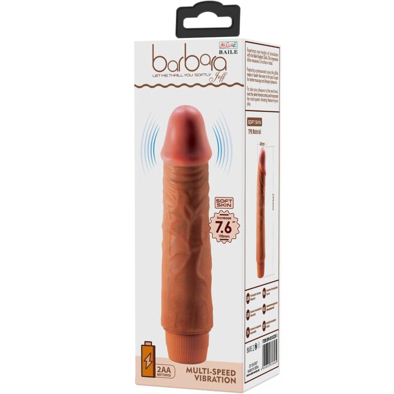 DANCE - JEFF REALISTIC VIBRATOR 19.5 CM MULATO