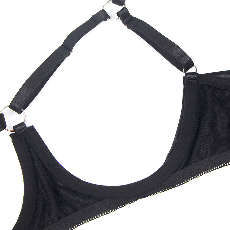 SUBBLIME - 955199 Adjustable Black Bow Bra Set S/M
