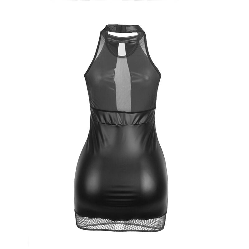 Sex Divinity - Black Sheer Halter Neck Dress L/XL