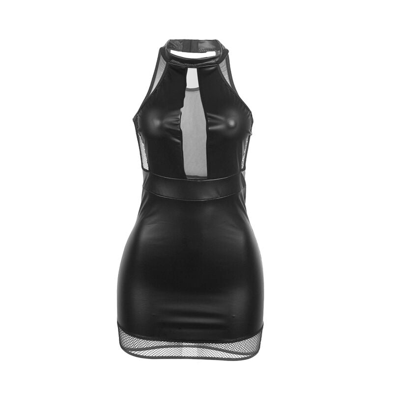 Sex Divinity - Black Sheer Halter Neck Dress L/XL