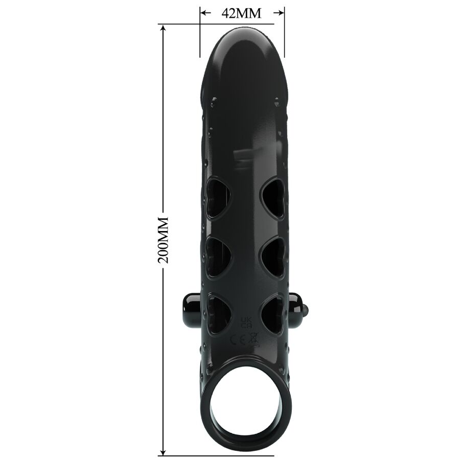 ROMANCE - BLACK VIBRATING PENIS SLEEVE