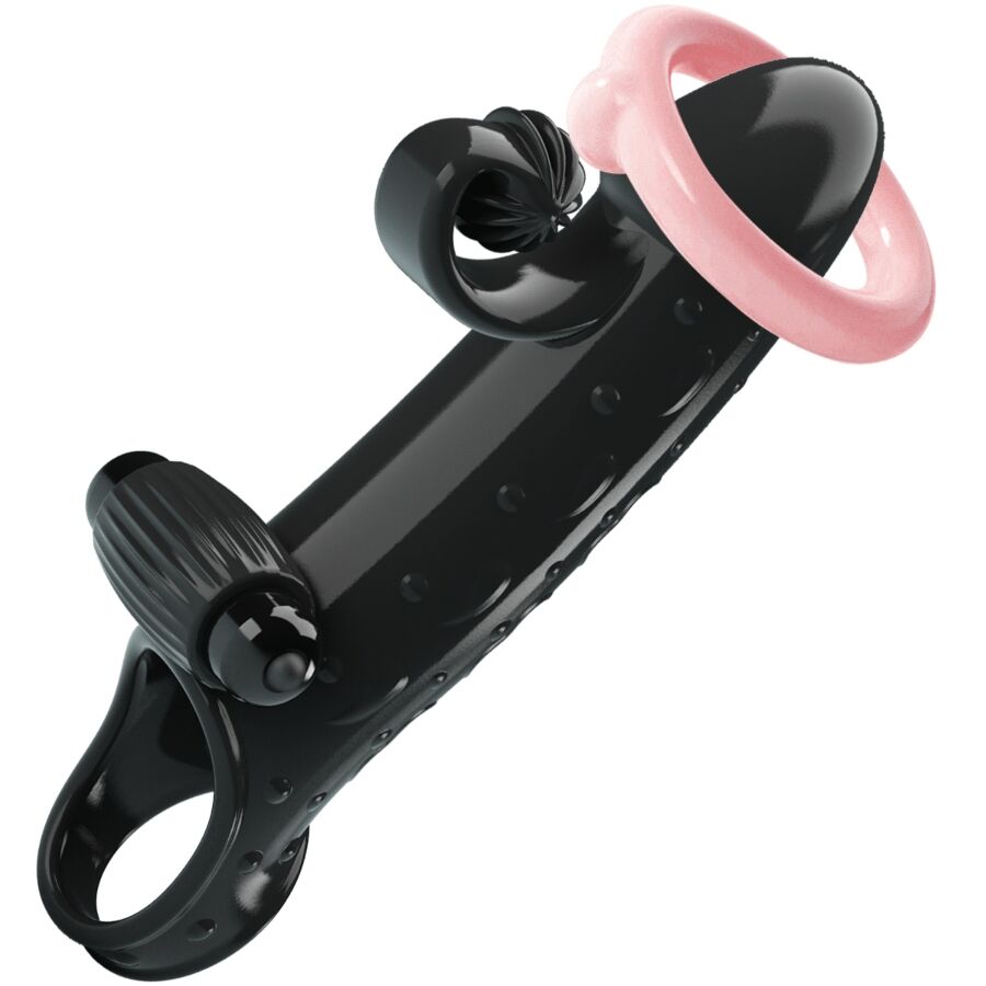 ROMANCE - BLACK VIBRATING PENIS SLEEVE