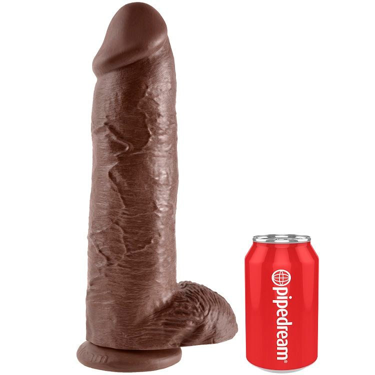 KING COCK - 12 PÉNIS RÉALISTES MARRON 30,48 CM