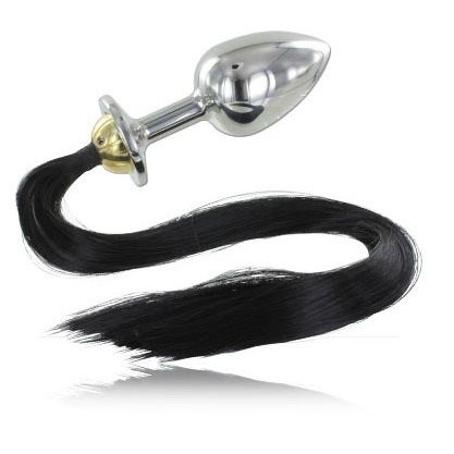 PLUG ANAL EN ACIER DUR AVEC QUEUE 8,89 CM