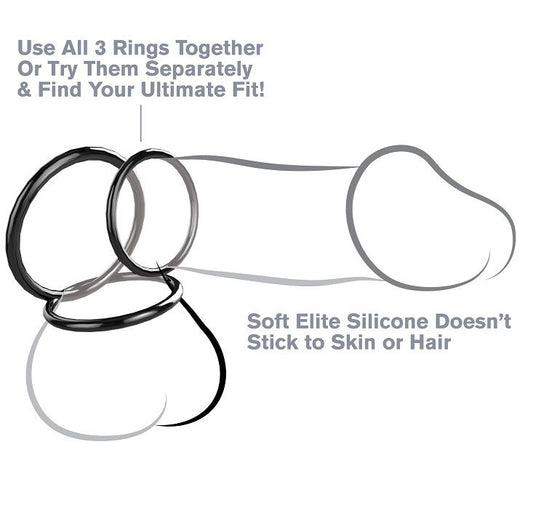 FANTASY C-RINGZ - STAMINA SILICONE RINGS SET