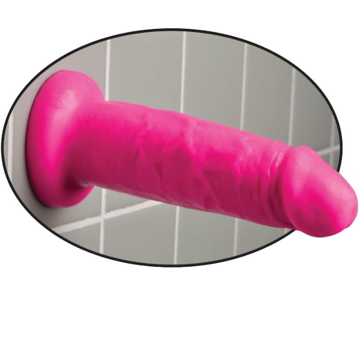 DILLIO - GODE CHUB AVEC VENTOUSE 15,2 CM ROSE