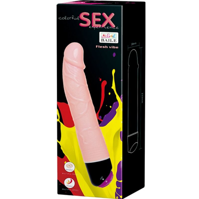 DANSE - VIBRATION ET ROTATION SEXUELLE COLORÉE 24 CM