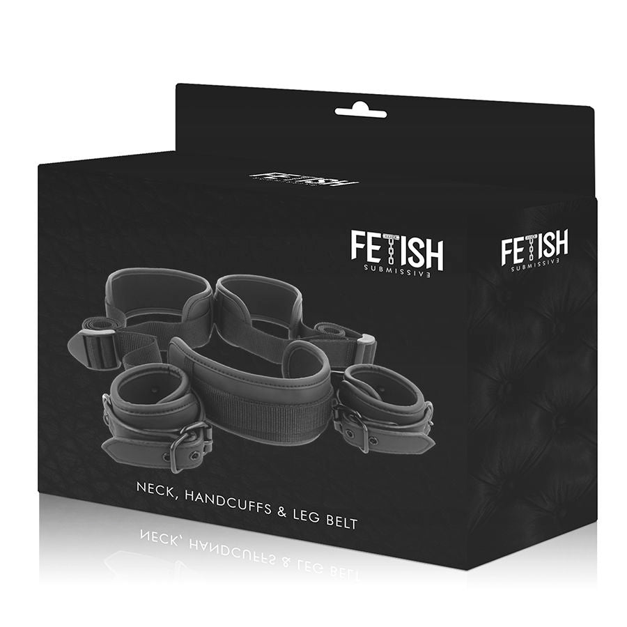FETISH SUBMISSIVE - OPEN LEGS POSITION WITH NON-PRENE LINED HANDCUFFS