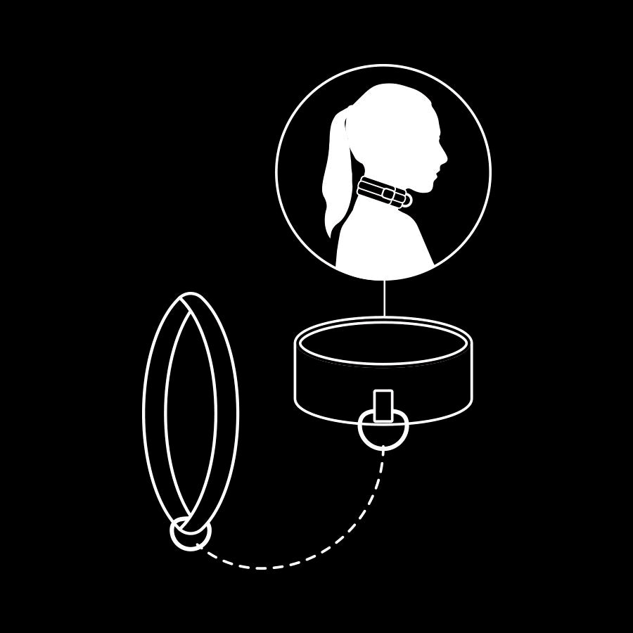 FETISH SUBMISSIVE - NOPRENE LINED CHAIN ​​COLLAR