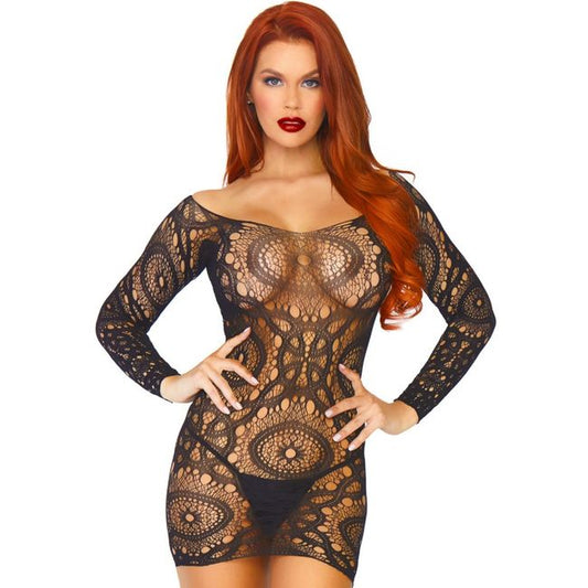 LEG AVENUE - MINI ROBE EN DENTELLE AU CROCHET