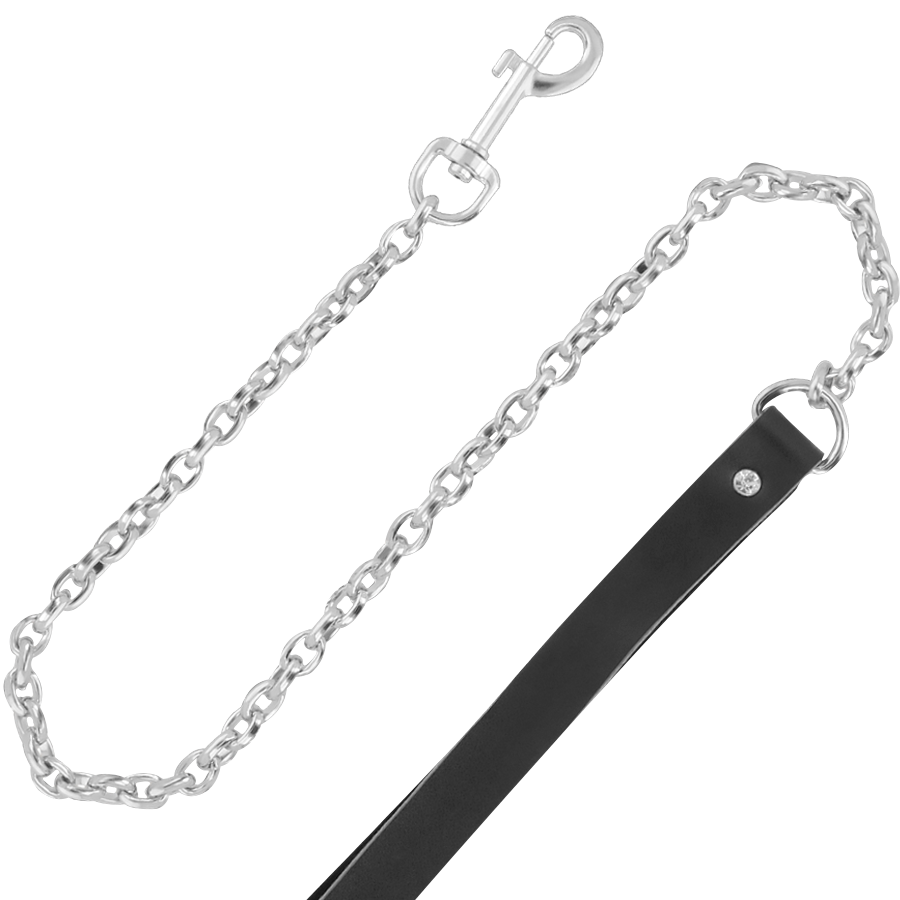 DARKNESS - HIGH QUALITY LEATHER COLLAR WITH STRAP