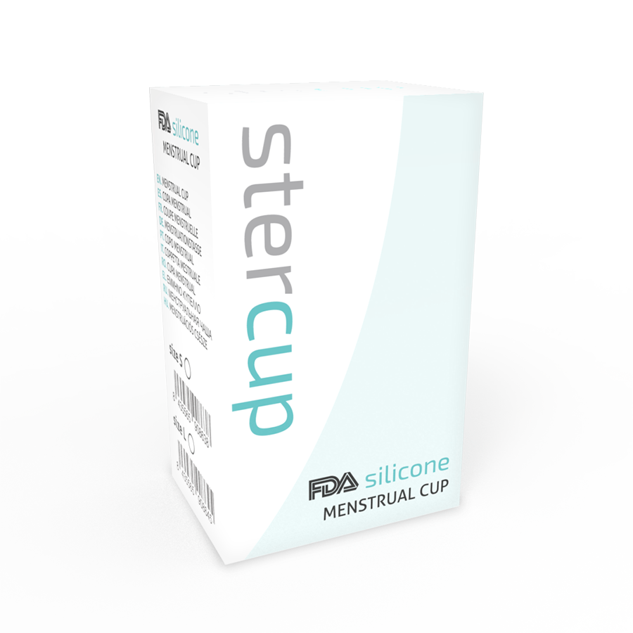 STERCUP - FDA SILICONE AQUAMARINE MENSTRUAL CUP - SIZE S